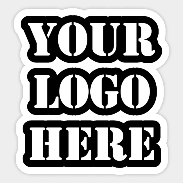 Your Logo Here White Sticker by pasnthroo